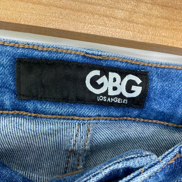 GBG Los Angeles High Rise Blue Distressed Denim Skinny Jeans Women's Size 26 - Picture 6 of 8